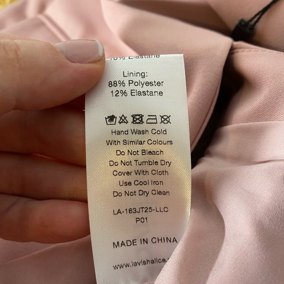 New without tags Lavish Alice corset button blazer co-ord in pink - Picture 9 of 9